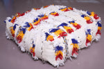 Moroccan Flatwoven berber old rug pouf