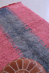 Vintage handmade moroccan berber rug 4.9 FT X 7.5 FT