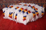 Moroccan Flatwoven berber old rug pouf