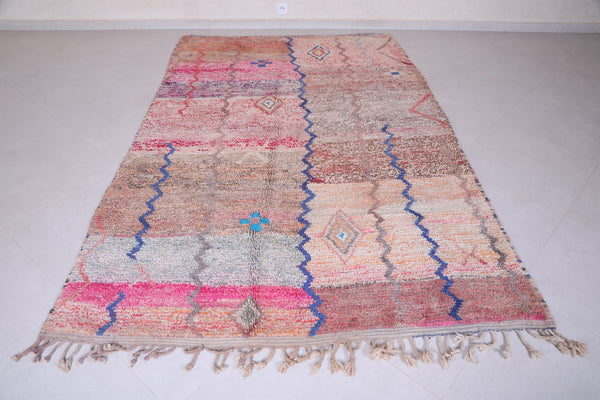 Vintage handmade Moroccan berber rug | 5.8 x 9.1 ft | Authentic craftsmanship