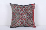 Vintage handmade moroccan kilim pillow 17.3 INCHES X 18.1 INCHES