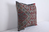 Vintage handmade moroccan kilim pillow 17.3 INCHES X 18.1 INCHES