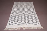 Vintage handmade moroccan berber runner rug 4.1 FT X 8 FT