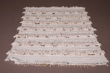 Beige flatwoven handmade Moroccan rug - 3.3 FT X 5.6 FT