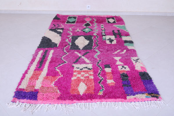Vintage handmade Moroccan berber contemporary rug – 4.9 x 8.7 Feet