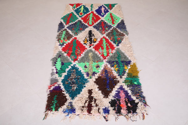 Colorful small runner Moroccan rug - 3.1 FT X 7.2 FT