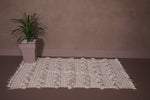 Beige flatwoven handmade Moroccan rug - 3.3 FT X 5.6 FT