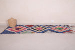 Colorful handmade berber Moroccan carpet - 2.7 FT X 7.2 FT