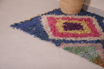 Colorful handmade berber Moroccan carpet - 2.7 FT X 7.2 FT