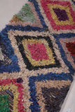 Colorful handmade berber Moroccan carpet - 2.7 FT X 7.2 FT