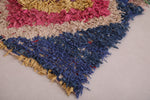 Colorful handmade berber Moroccan carpet - 2.7 FT X 7.2 FT