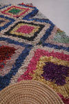 Colorful handmade berber Moroccan carpet - 2.7 FT X 7.2 FT