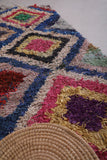 Colorful handmade berber Moroccan carpet - 2.7 FT X 7.2 FT