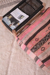 Moroccan handmade berber kilim old rug pouf