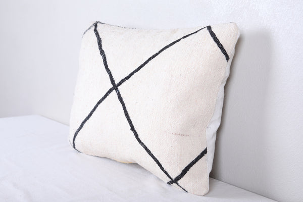 Vintage handmade moroccan kilim pillow 15.3 INCHES X 19.6 INCHES