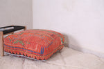 Moroccan handmade old azilal rug kilim pouf