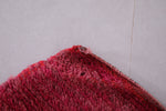 Red vintage handmade moroccan runner rug 4.9 FT X 11 FT