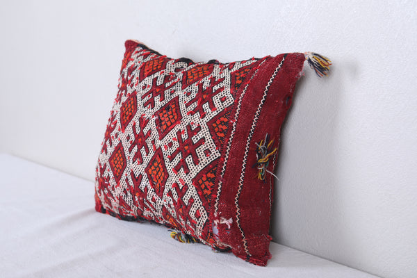 Vintage handmade moroccan kilim pillow 11.8 INCHES X 13.7 INCHES
