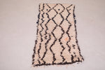 Small boni ourain Moroccan handmade rug - 2 FT X 5.1 FT