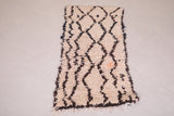 Small boni ourain Moroccan handmade rug - 2 FT X 5.1 FT