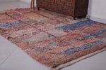 Vintage handmade colorful contemporary rug 5.2 FT X 8.8 FT