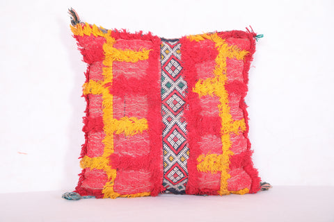 Vintage kilim moroccan pillow 17.7 INCHES X 17.7 INCHES