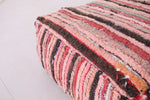 Moroccan handmade berber rug old pouf
