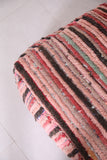 Moroccan handmade berber rug old pouf