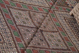 Moroccan rug flat woven berber carpet,  4.5 FT X 7.4 FT
