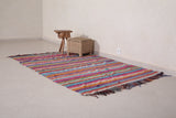 Colorful flatwoven berber Moroccan rug - 4.5 FT X 6.7 FT
