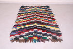 Colorful Boucherouite moroccan carpet  3.7 FT X 6.5 FT