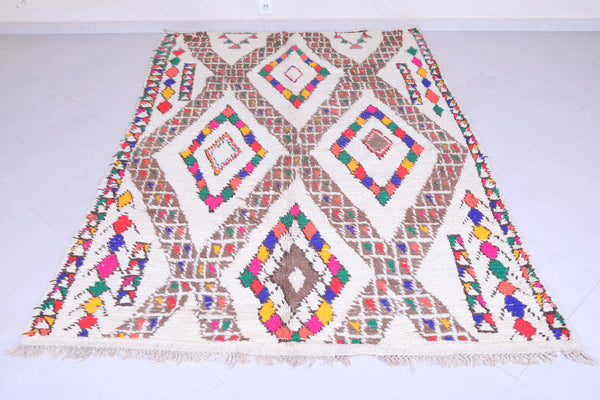 Handmade Moroccan rug 5.4x8.8 feet | Geometric vibrance