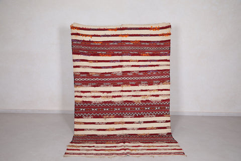 Handmade Moroccan rug 5.3 FT X 8.3 FT