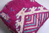 Handmade violet azilal rug moroccan Pouf