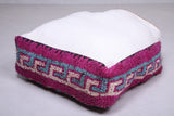 Handmade violet azilal rug moroccan Pouf