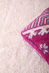 Handmade violet azilal rug moroccan Pouf