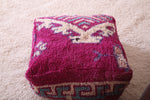 Handmade violet azilal rug moroccan Pouf