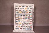 Amazing flat woven berber Moroccan rug  3.1 FT X 4.6 FT