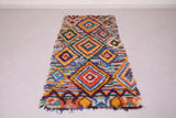 Gorgeous boucherouite colorful rug 3 FT X 6.5 FT