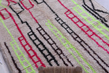 Vintage handmade moroccan berber rug 4.3 FT X 7.8 FT