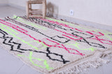 Vintage handmade moroccan berber rug 4.3 FT X 7.8 FT