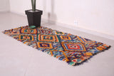 Gorgeous boucherouite colorful rug 3 FT X 6.5 FT