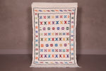 Hand woven berber Moroccan carpet ,  3 FT X 4.9 FT