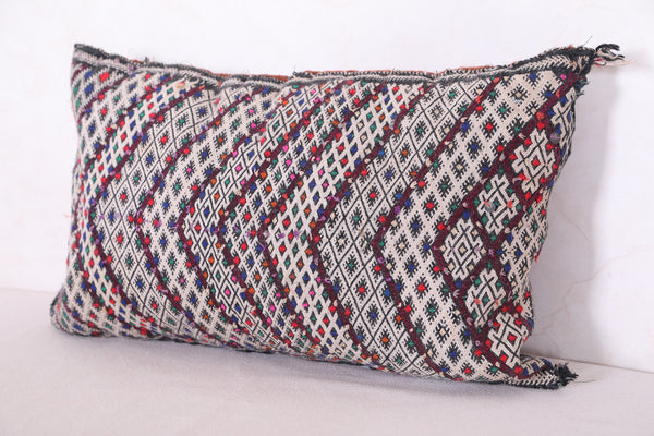 Vintage moroccan kilim pillow 14.9 INCHES X 24 INCHES
