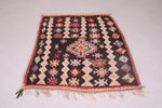Colorful berber handmade carpet 3.7 FT X 5.2 FT