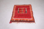 Small moroccan rug red 3.2 FT X 3.8 FT