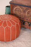 Moroccan berber handmade Leather Pouf
