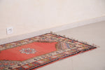Handmade vintage berber moroccan rug 2.7 FT X 4.4 FT