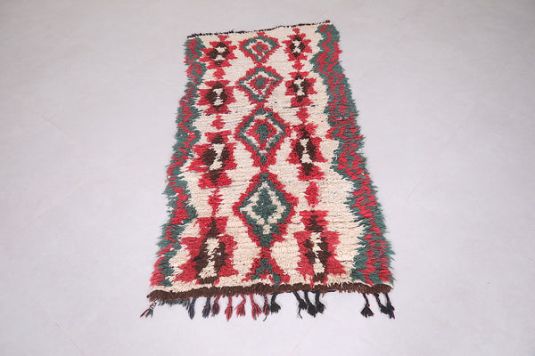 Handmade Moroccan Azilal Runner Rug - 2.8 FT x 6 FT | Boho Decor Accent
