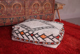 Moroccan handmade rug berber vintage rug pouf